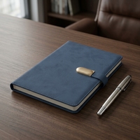Cuaderno A5 de Diseño de Alta Gama con Cubierta Extra Gruesa de Cuero Sintético Suave, Estilo Ejecutivo Minimalista y Elegante con Cierre Magnético