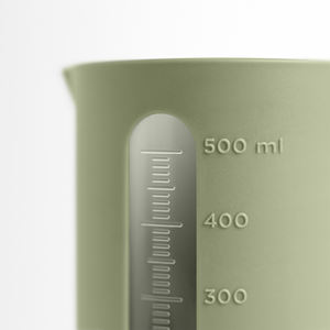 Outil de mesure de la carafe graduée en polypropylène vert opaque 0.5 litres 10x9x14.5cm Fabriqué en Italie - Product Image 3