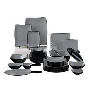 Ensemble de table en mélamine multicolore-<span class=keywords><strong>Vaisselle</strong></span> en mélamine de couleurs assorties avec assiettes en mélamine colorées, accepte les commandes de gros et OEM - Product Image 1