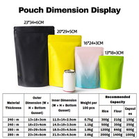 OEM ODM Staande Pouch met beveiligingsrits, geurdicht, food grade, op maat bedrukt voor kruiden, noten, gedroogd fruit en poeder verpakkingen