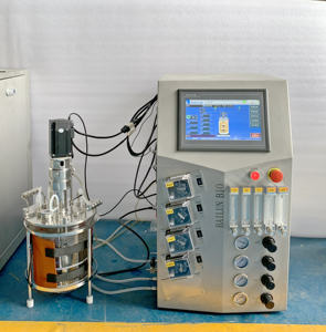 Fermentador a escala de laboratorio de 5L, biorreactor de vidrio para cultivo de células de mamífero, biorreactor de vidrio para cultivo de - Product Image 6