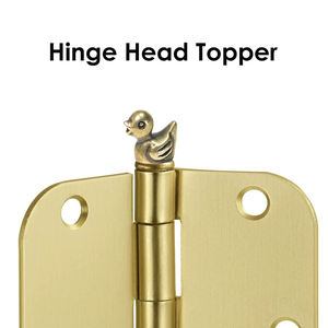 BECORA hiasan kepala engsel antik lucu hewan dan tanaman patung kecil kuningan padat magnetik kepala engsel puncak untuk dekorasi engsel pintu - Product Image 4