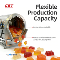 Machine automatique CST pour le revêtement d'huile des bonbons gélifiés, tambour de polissage en acier inoxydable pour le sucre et les bonbons gélifiés
