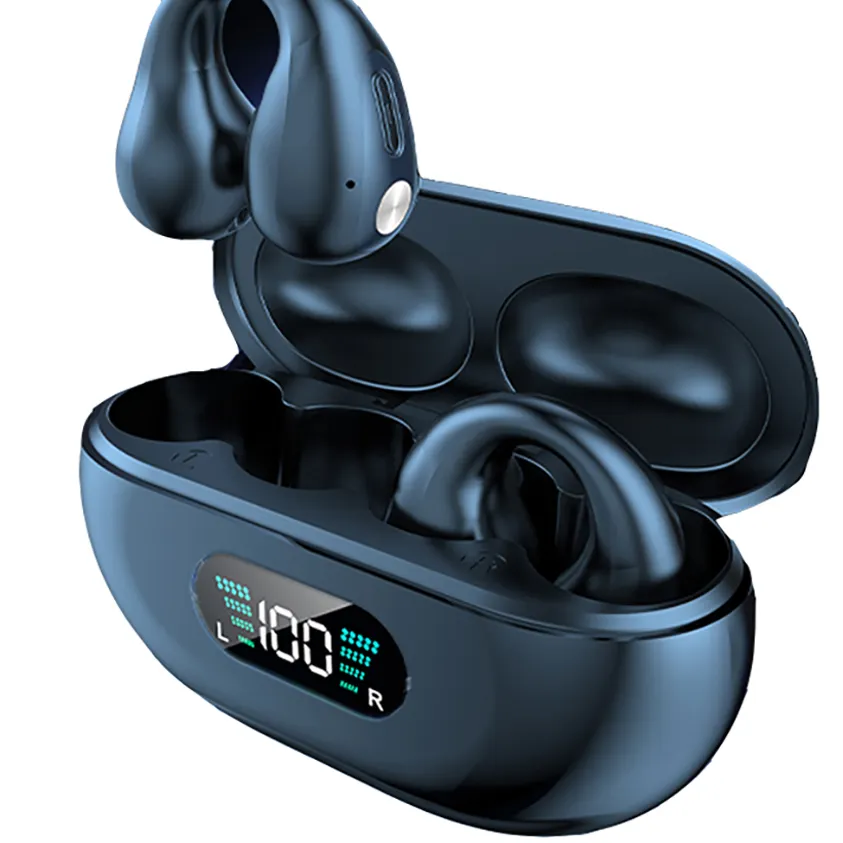 Hifi Sound Clip on True Wireless TWS Earbud CVC Intelligent Recognition Noise Reduction Open Ear Clip Earphone Headphone Headset