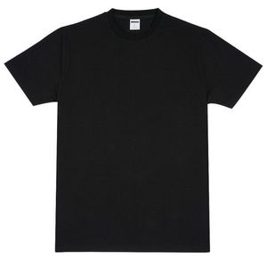 Men's Black Short Sleeve O-Neck T-Shirt Regular Fit Solid Color Casual Jersey Knitted 100% Cotton Blank Design - Product Image 4