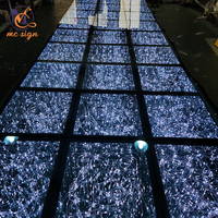 Plancher de danse magnétique 3D effet miroir infini imperméable pour la décoration de fête de mariage en gros