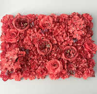 Dinding Bunga Artifisial Pernikahan Mawar Peony Hydrangea Sutra Buatan Tangan Gaya Modern Ramah Lingkungan Tahan Lama Latar Belakang