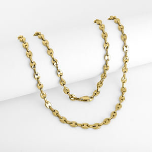 Fabricant <span class=keywords><strong>de</strong></span> Bijoux <span class=keywords><strong>de</strong></span> Haute Qualité Vente en Gros <span class=keywords><strong>Chaîne</strong></span> <span class=keywords><strong>Grain</strong></span> <span class=keywords><strong>de</strong></span> <span class=keywords><strong>Café</strong></span> en Acier Inoxydable Plaqué <span class=keywords><strong>Or</strong></span> PVD 14K <span class=keywords><strong>18K</strong></span> Collier Bijou - Product Image 4