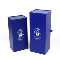Vodka Whisky Wine Single Bottle Box Caja magnética abatible de cartón rígido para copa de vino Small Business