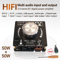 WUZHI AUDIO ZK-502H HIFI Niveau 2.0 Stéréo BT Haut-Parleur Numérique Carte Amplificateur Module de Son TPA3116 50Wx2
