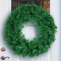 Guirlande de Noël de luxe rouge et or de 30 cm, nœud en velours, poinsettia doré, baies, décoration murale pour la maison