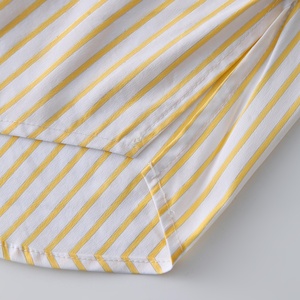 Estate personalizzata in tinta unita stile coreano Beige Vintage elegante manica da ufficio in <span class=keywords><strong>Lurex</strong></span> con righe top camicette da donna - Product Image 6