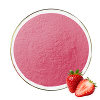 Groothandel Zuivere Natuurlijke Aardbeienpoeder Wateroplosbaar Voedingsmiddelkwaliteit Aardbeien-sappoeder voor Smoothie Proteïne Shake