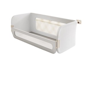 Barrière de lit bébé réglable avec levage vertical et anti-chute, barrière de sécurité pliable pour enfants, tissu respirant certifié CE - Product Image 1