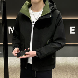 Chaqueta informal para hombre, diseño Joker, nueva colección primavera-otoño 2025, cortavientos e impermeable, con capucha, estilo utilitario, muy popular. - Product Image 5