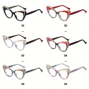 Gafas de Moda 2025 para Mujer, Montura de Ojo de Gato TR90, Metal y Acetato, Anti Luz Azul, para Computadora - Product Image 5