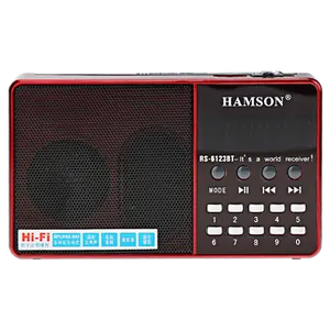 Fungsi BT Tampilan Digital Mini Portabel, Radio FM Mini dengan Pemutar MP3 USB/TF