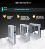 Porte battante automatique personnalisée avec reconnaissance faciale, accès par carte RFID/IC, résistance aux hautes températures, acier inoxydable 304