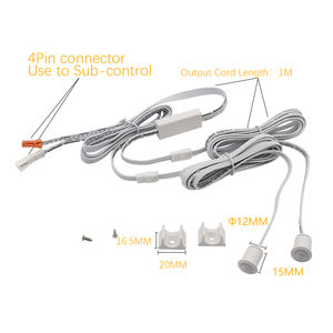 双传感器头 8年寿命 1512子控器 5V 12V 24V 36V 红外人体运动PIR传感器 双头开关 - Product Image 2