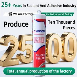 KINGDELI Mastic silicone acétique transparent imperméable pour le travail du bois et l'emballage, conditionnement 280ml/300ml - Product Image 2