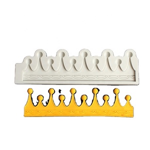 Molde de Fondant em Forma de Coroa Circular 3D, Silicone Branco, Ferramenta de Decoração para Bolos, 22.5x6.3cm, Moldes de Pasta de Açúcar - Product Image 3