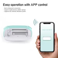 INTODIY Mini Máquina de Corte Electrónica DIY para Manualidades, Plotter de Corte de Pegatinas y Embalajes, para Cricut