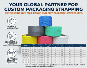 Quality Guarantee 19mm 0.8mm Embossed Surface Recycled PP Strapping Roll Yellow Full Automatic/Manual for Cargo <b>Binding</b> - Product Image 6