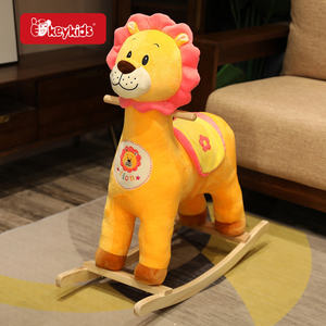 Cheval à <span class=keywords><strong>bascule</strong></span> en peluche <span class=keywords><strong>licorne</strong></span> <span class=keywords><strong>rose</strong></span> charmant sur base en bois - Cheval à <span class=keywords><strong>bascule</strong></span> magique pour enfants W16D179 - Product Image 5