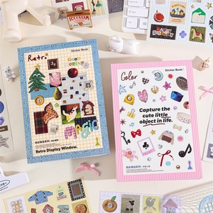 Livre d'autocollants A5 de 50 pages, Série Color <span class=keywords><strong>Shop</strong></span>, Autocollants coréens en film découpé, pour journal, scrapbook, décoration de coque de téléphone DIY, cadeau - Product Image 1