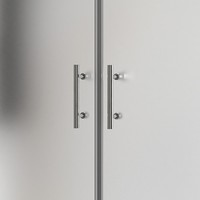Kamalu KS2800AS Cabine de douche en verre satiné 80x85 Porte coulissante Hauteur 200h pour chambre à coucher, salle de bain ou usage extérieur