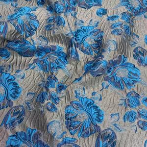 Nouvelle arrivée 100% polyester crêpe argent <span class=keywords><strong>multi</strong></span> couleurs grand tissu brocart jacquard pour les femmes robe formelle - Product Image 2
