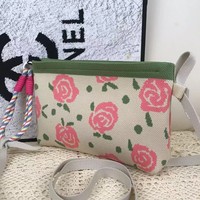 Usine en gros grande capacité tricoté téléphone sac fleur maquillage porte-monnaie multifonctionnel organisateur pochette sac à bandoulière
