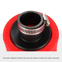 GOOFIT Filtre à air 35mm Bent Foam Cleaner pour 4 Temps 50cc 70cc 90cc 110cc 125cc ATV Quad Go Kart Dirt Bike Rouge