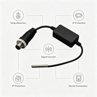 Capteur de température étanche avec connecteur circulaire, sonde en acier inoxydable pour réservoir d'eau, pipeline, équipement HVAC industriel