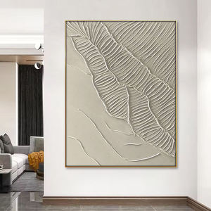 ภาพวาดสีน้ำมันบนผืนผ้าใบแคนวาสสีขาวขนาดใหญ่แบบเรียบง่ายสำหรับตกแต่งบ้าน - Product Image 2