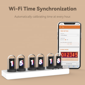 MEILLEURE horloge de table numérique IPS moderne Mini <span class=keywords><strong>Marvel</strong></span> Tubes IPS Display Smart Réveil de table - Product Image 5