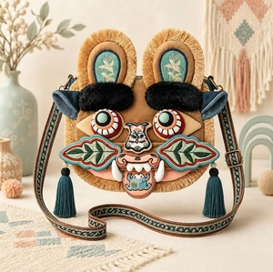 Sumérgete a la explosión de colorido: Bolsos de tigre chinos hechos a mano Lil Xs. Bolsos de tigre artesanales. - Product Image 2