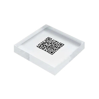 Blocs en acrylique pour codes QR personnalisés, plaque en acrylique transparente pour codes QR, bloc en acrylique pour codes QR, bloc en acrylique pour menus QR, bloc en acrylique pour affichage de codes QR