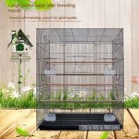 Grande cage à oiseaux en métal avec plateau en plastique pour l'élevage des canaris - Conception solide et écologique