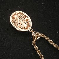 Pendentif Tête de Iron Man en Laiton Plaqué Or 14K, Bijou Hip Hop Bling Micro-Pavé de Zircons, Pendentif Dessin Animé pour Hommes et Femmes