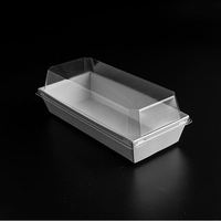 Boîtes d'emballage pour sandwich pliantes de qualité alimentaire en plastique PET transparent jetable personnalisé avec impression en relief marque HYHD