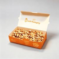 Boîte en papier kraft biodégradable à deux compartiments pour sushis et plats à emporter, résistante à la graisse et jetable