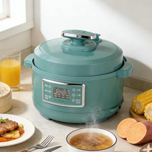 Olla a Presión Eléctrica Multifuncional de Alta Calidad para Uso Doméstico, Olla Arrocera de Acero Inoxidable de 3L con Control Digital KC04019 - Product Image 1