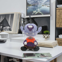 Décorations d'Halloween uniques : Statues de dessins animés mignons, figurines personnalisées en céramique émaillée 3D, figurines de vampire, momie, vache à tête oscillante