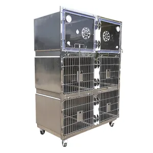 USMILEPET Wholesale Price High Quality Pet Cages Dog Cat Veterinary Stainless Steel Pet High Pressure Oxygen Veterinary Cage