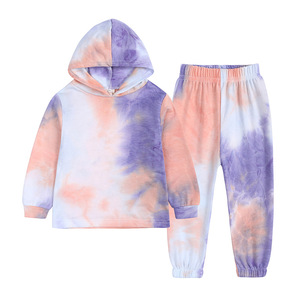 Conjunto de Ropa Infantil Personalizada con Tie Dye, Sudadera con Capucha para Niño, Pantalones, Conjunto de Ropa para Niña Pequeña, Traje Deportivo para Niño - Product Image 4