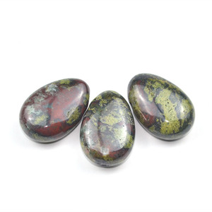 Custom Teardrop Drilled Tumble <strong>Stone</strong> 30mm Chinese <strong>Dragon</strong> Blood <strong>Stone</strong> Pendant for Necklace - Product Image 4
