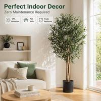 Plante artificielle résistante aux UV, olivier, ficus, arbre en plastique pour extérieur, topiaire décorative, faux pin, bonsaï, cèdre, buis, topiaire en spirale
