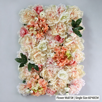 Panel Dinding Bunga Artifisial Pesta, Campuran Mawar Hydrangea Sutra, Latar Belakang Dekorasi Pernikahan, Pesta, Jendela Mal, Grosir