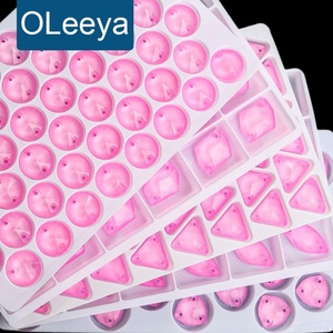 Cristales de Estrás Fluorescentes Rosa Neón OLeeya, Piedras Grandes de Forma Plana, Cristales para Coser, para Decorar Leotardos de Gimnasia - Product Image 1